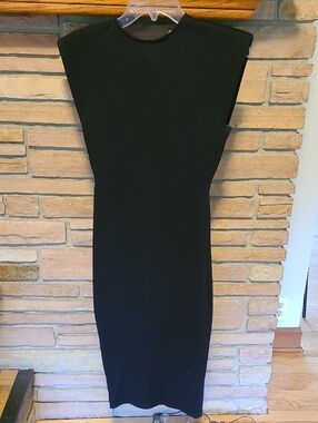Steps New York Black Sleeveless Bodycon Midi Dress